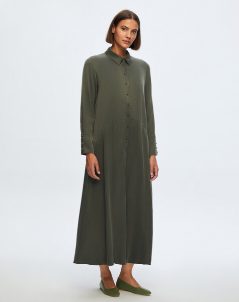T24K-4006 Long Cupro Dress - 3