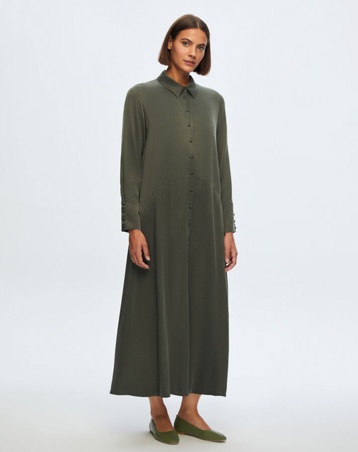 T24K-4006 Long Cupro Dress - 3