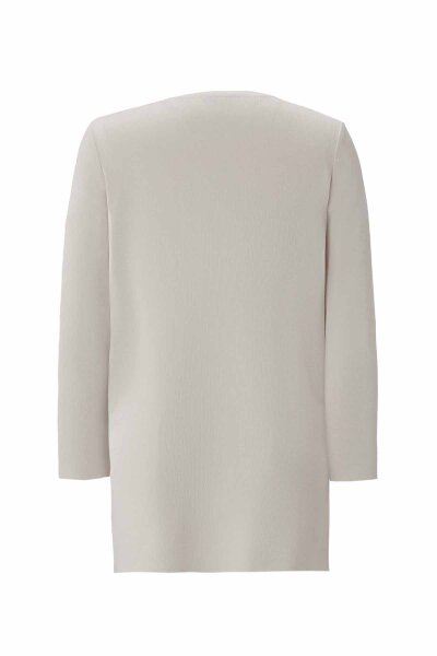 Long Sleeve Basic Beige Knit Tunic - MISS DALIDA (1)