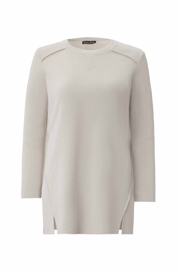 Long Sleeve Basic Knit Tunic - 1