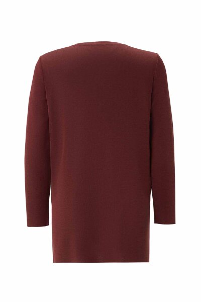 Long Sleeve Basic Burgundy Knit Tunic - MISS DALIDA (1)