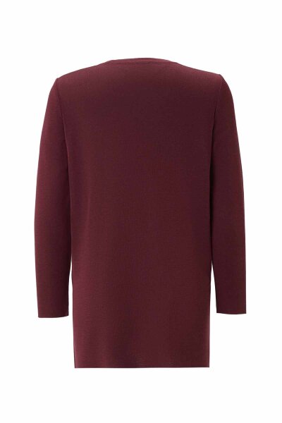 Long Sleeve Basic Burgundy Knit Tunic - MISS DALIDA (1)