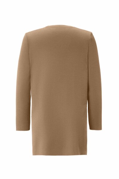 Long Sleeve Basic Camel Knit Tunic - 2