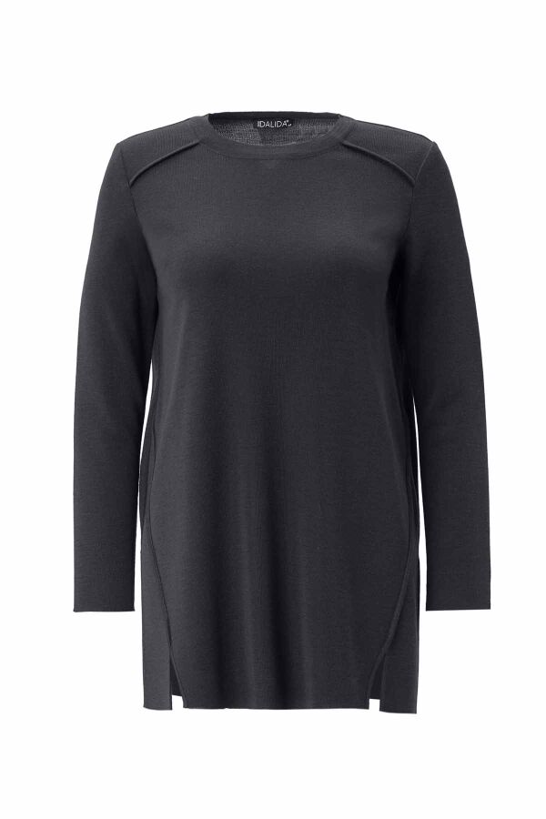 Long Sleeve Basic Knit Tunic - 1