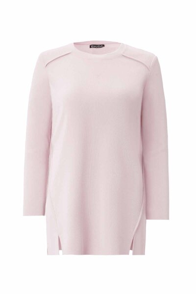 Long Sleeve Basic Powder Pink Knit Tunic - MISS DALIDA