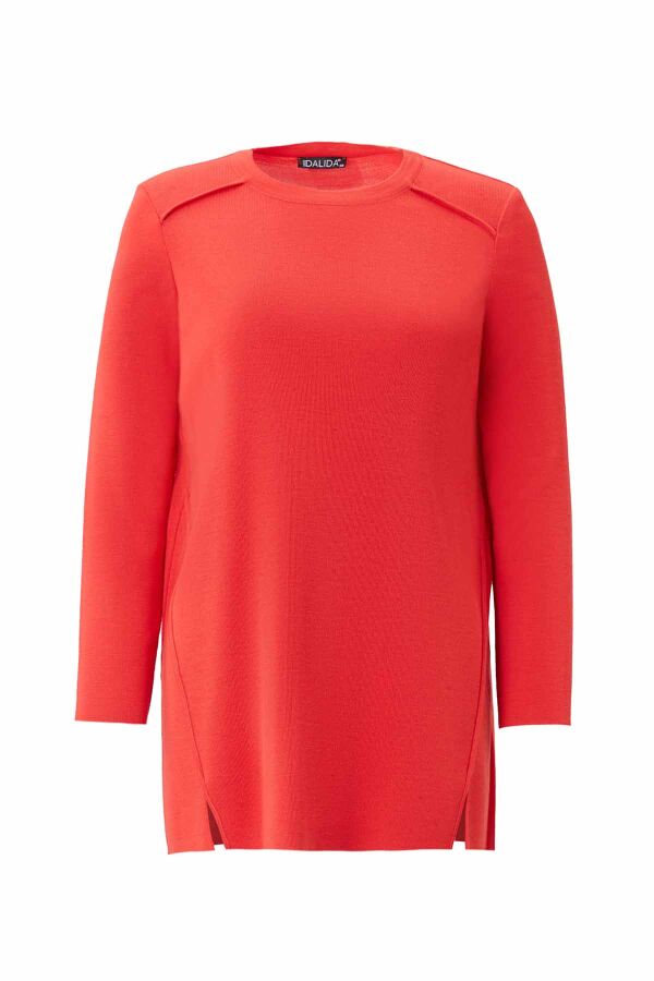 Long Sleeve Basic Knit Tunic - 1
