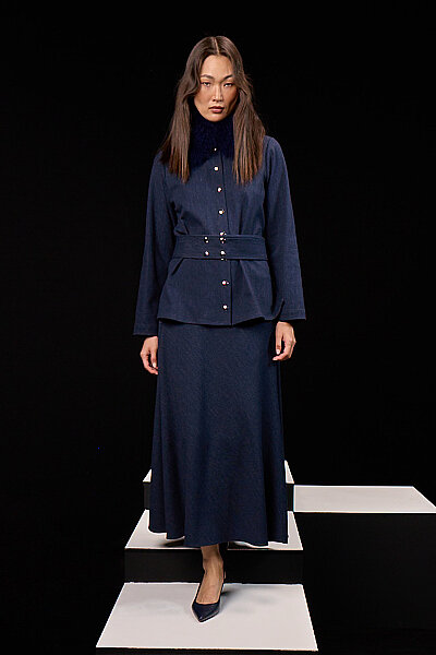  Minimal Kesim Denim Ceket Lacivert - 4