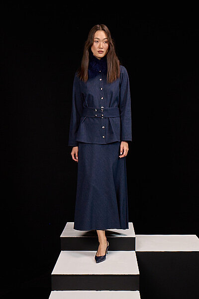  Minimal Kesim Denim Ceket Lacivert - 3