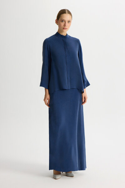 Cupro Skirt with Embroidery Details 