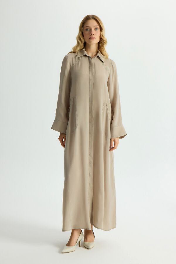 Cupro Cap with Embroidery Details - 1