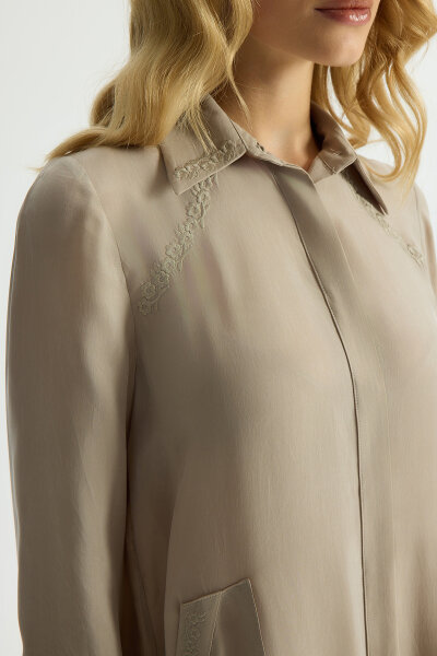 Cupro Cap with Embroidery Details - 4