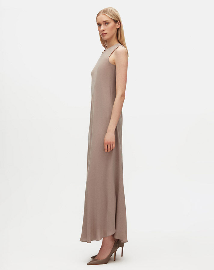 Oblique Cut Cupro Dress - 2