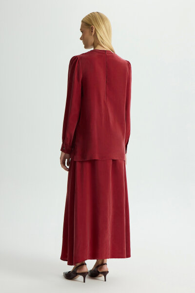 Cupro Tunic with Front Accessory - 2