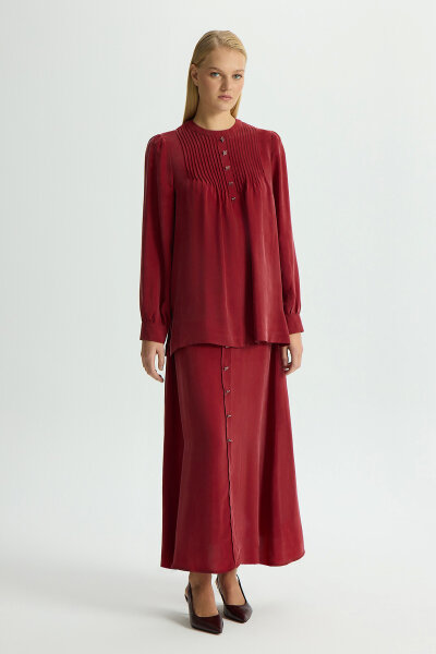 Cupro Tunic with Front Accessory - 4