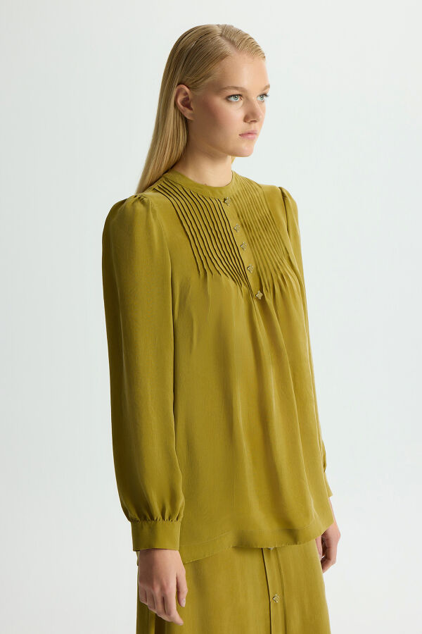 Cupro Tunic with Front Accessory - 1