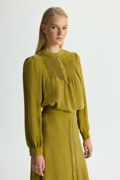 Cupro Tunic with Front Accessory - 3