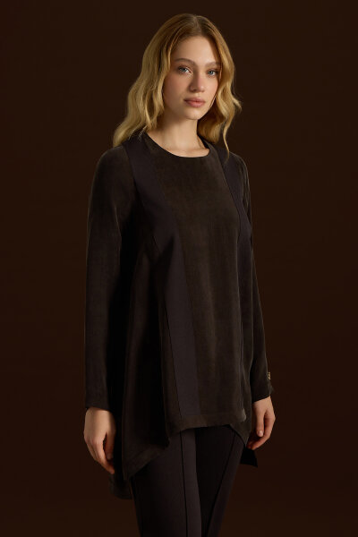 Cupro Tunic with Knitted Tikkat Front 
