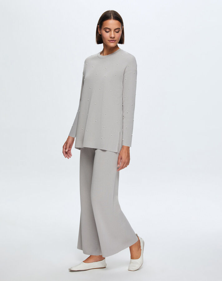 T24K-6025 Basic Tunic with Pearls on the Front - 5