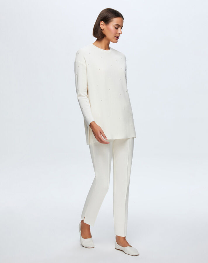 T24K-6025 Basic Tunic with Pearls on the Front - 7