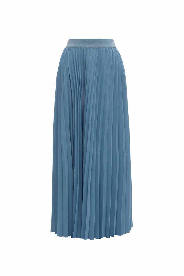 Plain Color Pleated Chiffon Skirt - 6