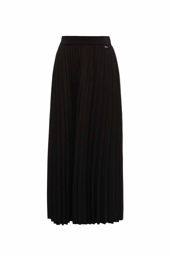 Plain Color Pleated Chiffon Skirt - 9