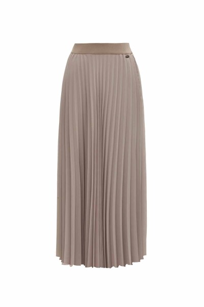 Plain Color Pleated Chiffon Skirt - 11