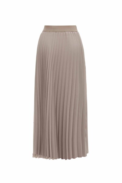 Plain Color Pleated Chiffon Skirt - 12