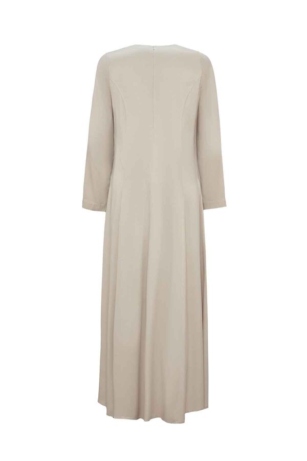 Pocket Detailed Plain Stone Dress - 2