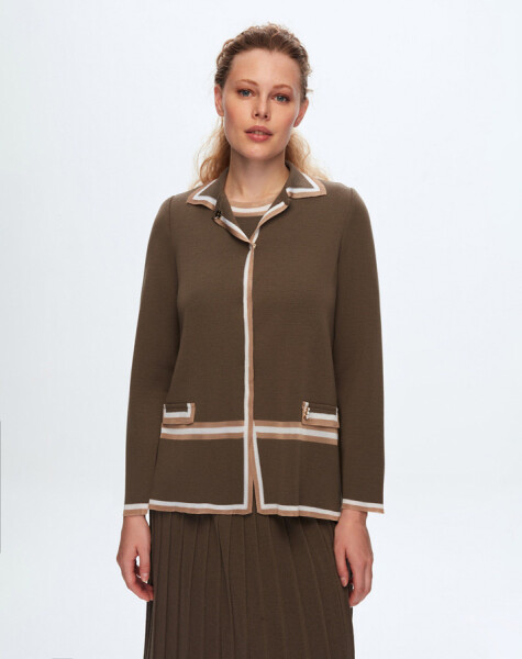 T24K-9034 Cardigan with Pocket Flap - 3