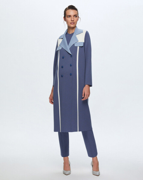 T24K-9005 Long Knitted Cardigan with Pocket Flap - 4