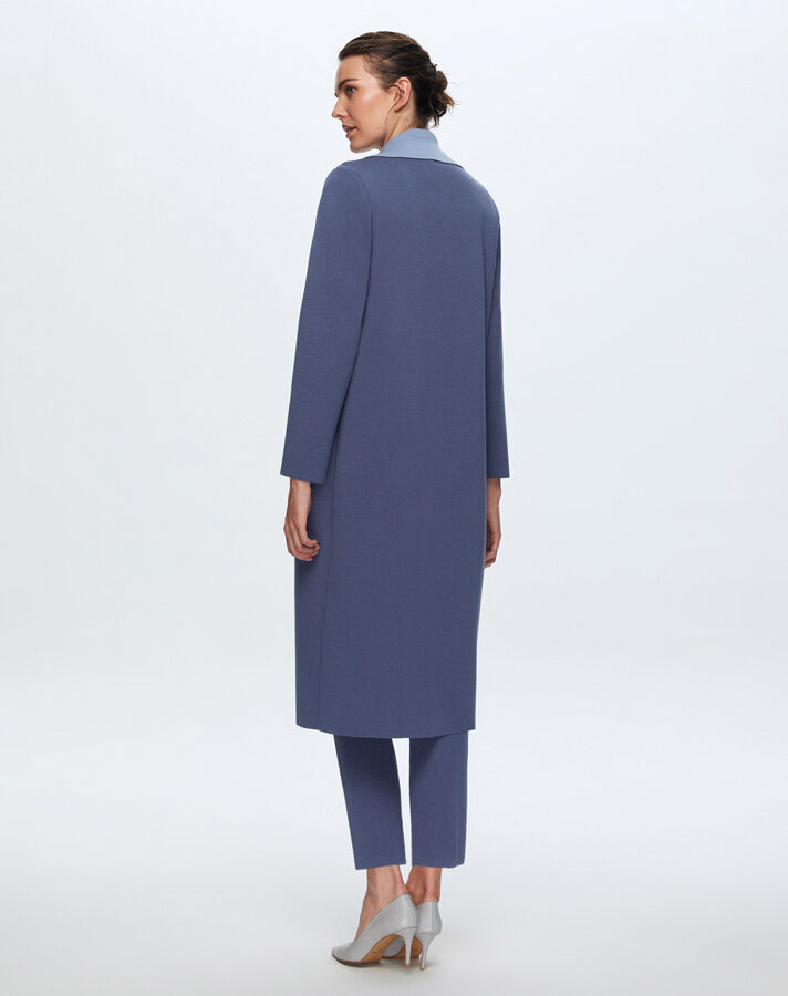 T24K-9005 Long Knitted Cardigan with Pocket Flap - 5