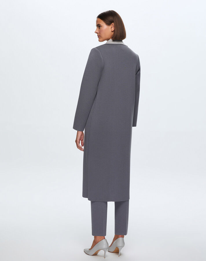 T24K-9005 Long Knitted Cardigan with Pocket Flap - 8