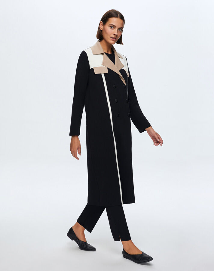 T24K-9005 Long Knitted Cardigan with Pocket Flap - 10