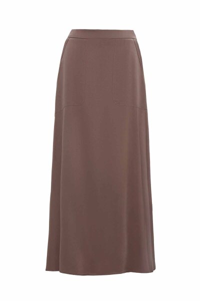 Pocketed Vizon Cupro Skirt - MISS DALIDA (1)