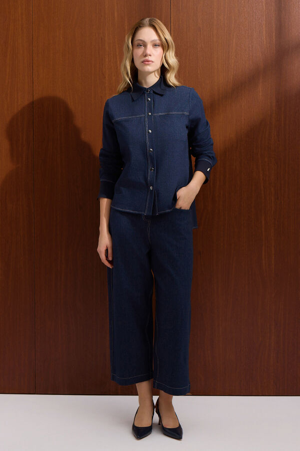 Rahat Kesim Basic Pantolon Navy - 1