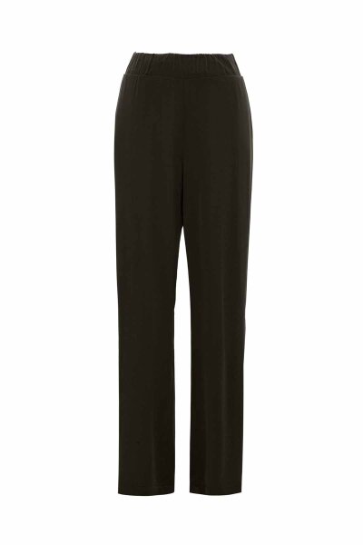 T26K-7002 Rahat Kesim Cupro Pantolon KHAKİ - 2