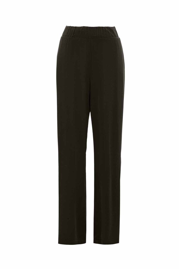 T26K-7002 Rahat Kesim Cupro Pantolon KHAKİ - 2