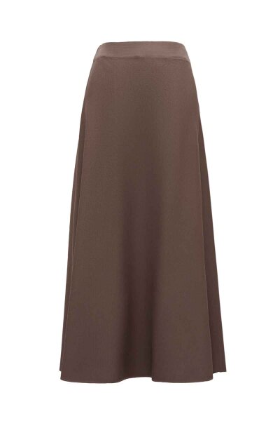 Relax Fit Knit Taupe Skirt - MISS DALIDA (1)