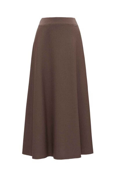 Relax Fit Knit Taupe Skirt 