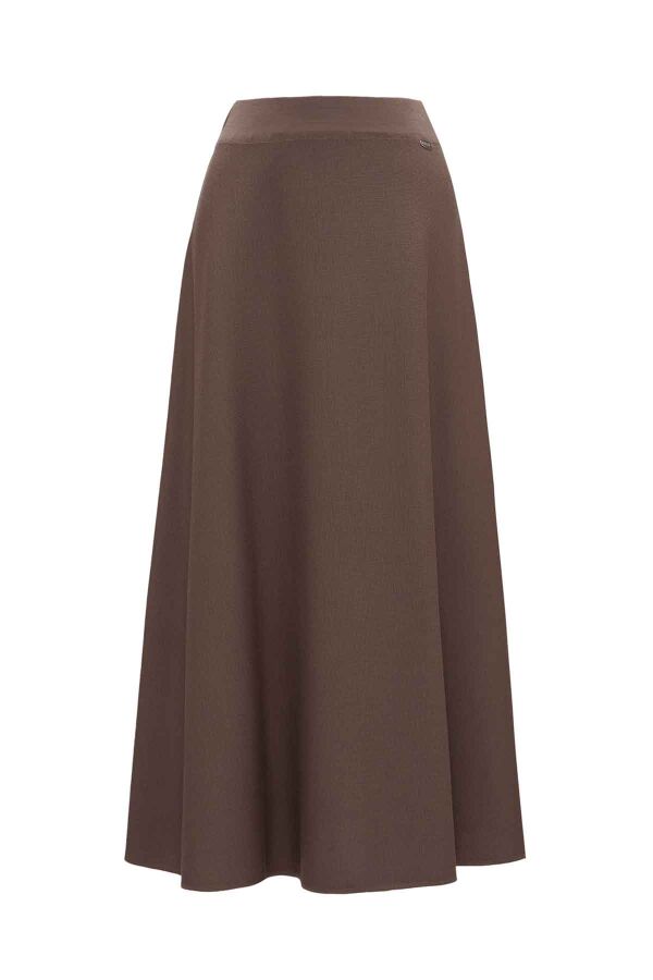 Relax Fit Knit Taupe Skirt - 1