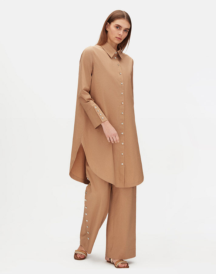 Relaxed Cut Cotton Shirt - 2