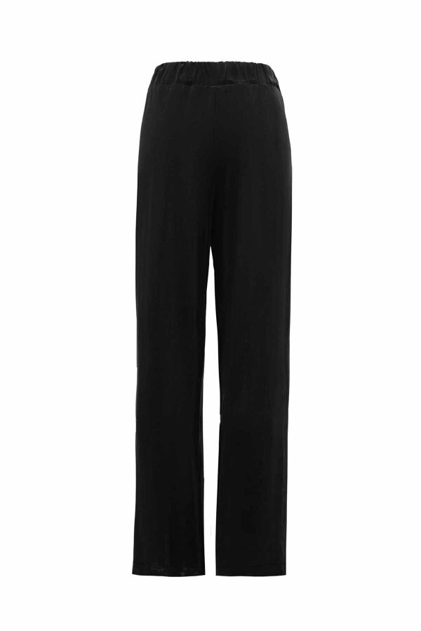 Relaxed Fit Cupro Black Pants - 1