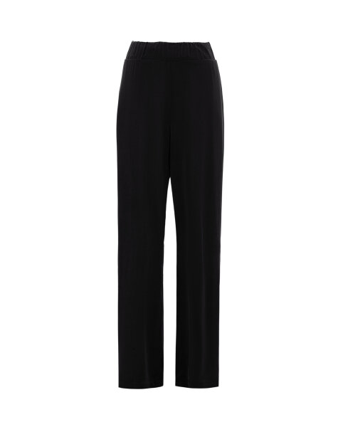 Relaxed Fit Cupro Black Pants - 2