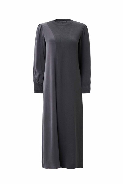 Relaxed Fit Knit Mantle Grey Dress - MISS DALIDA