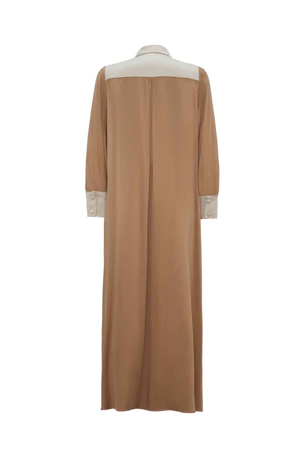 Relaxed Fit Knitted Cupro Camel Dress - 2
