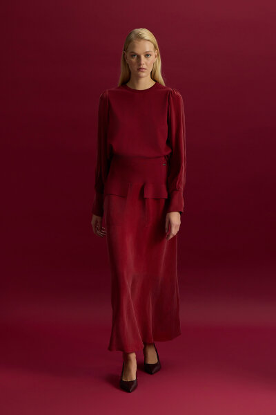 Cupro Skirt with Pocket Detail 