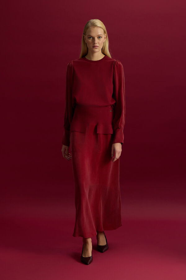 Cupro Skirt with Pocket Detail - 1