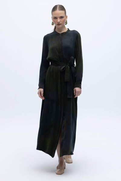 Renkli Uzun Kuşaklı Kap Haki - 2