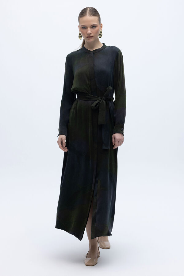 Renkli Uzun Kuşaklı Kap Haki - 2