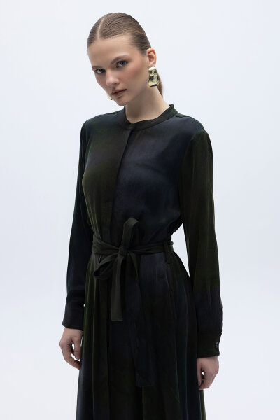 Renkli Uzun Kuşaklı Kap Haki - 3